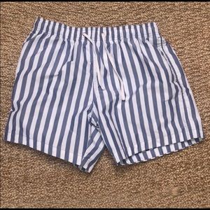 H&M striped swim trunks